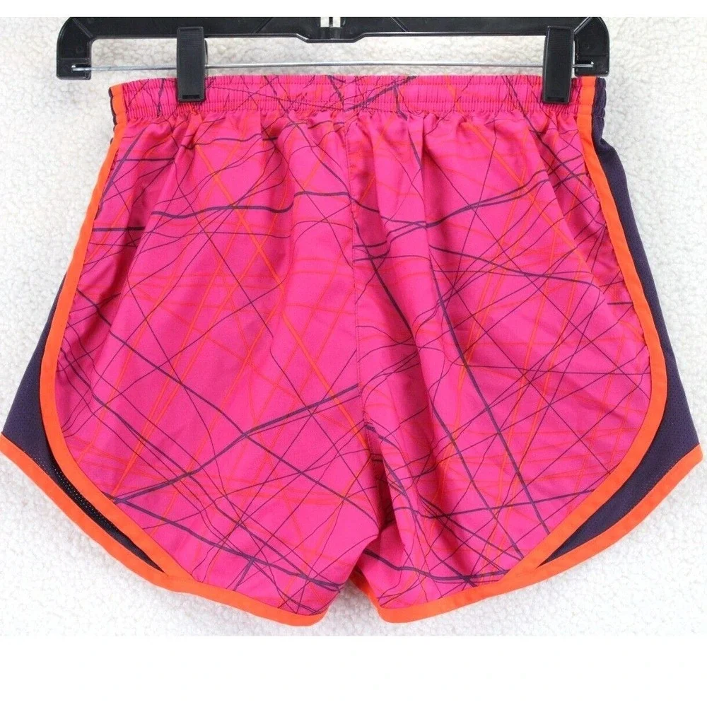 Nike Dri Fit Running Shorts Pink Geometric Print Athletic Shorts Women‎ XS
